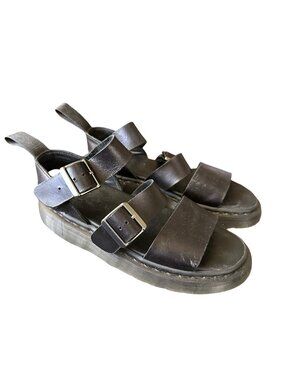 Dr. Martens Women's Gryphon Brando Leather Gladiator Sandals in Black 38 7.5